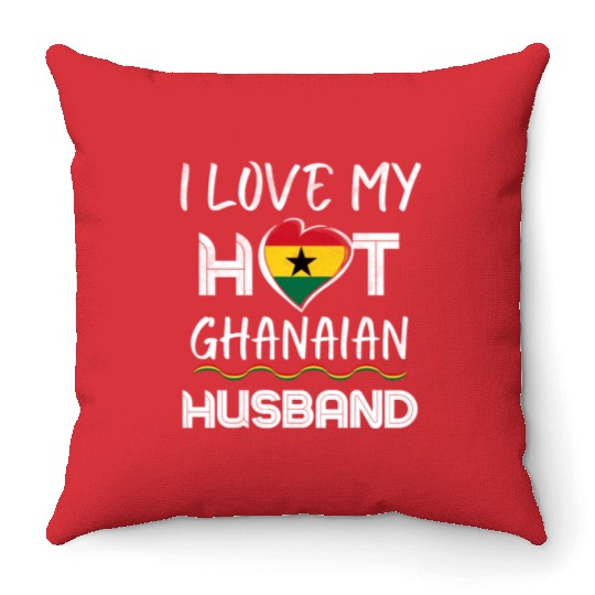 Funny Ghanaian Husband Proud Wife Throw Pillows