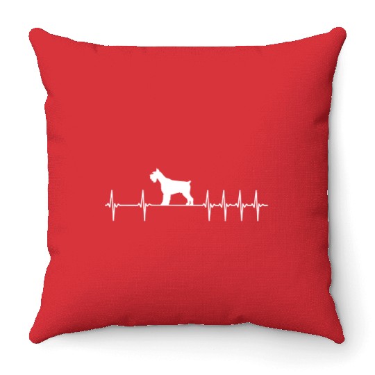 Giant Schnauzer Dog Gift For Dog Lover Throw Pillows