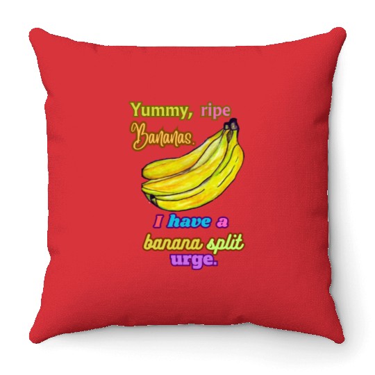 Banana Split Throw Pillows