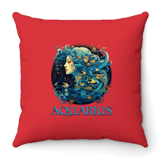 Embrace Your Aquarius Identity: Aquarius Zodiac Throw Pillows