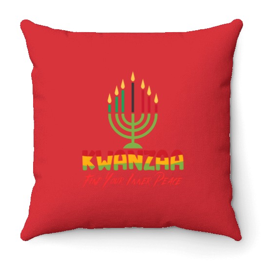 Celebrate Kwanzaa, Embrace your Inner Peace Throw Pillows