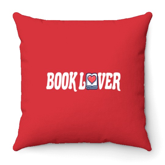 Bookworm Reading Literature Page-turner Book Lover Throw Pillows