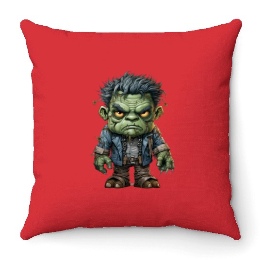 Halloween Frankie's Playful Monster Mash Throw Pillows