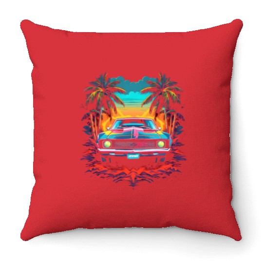 Exotic Camaro Z28 Throw Pillows