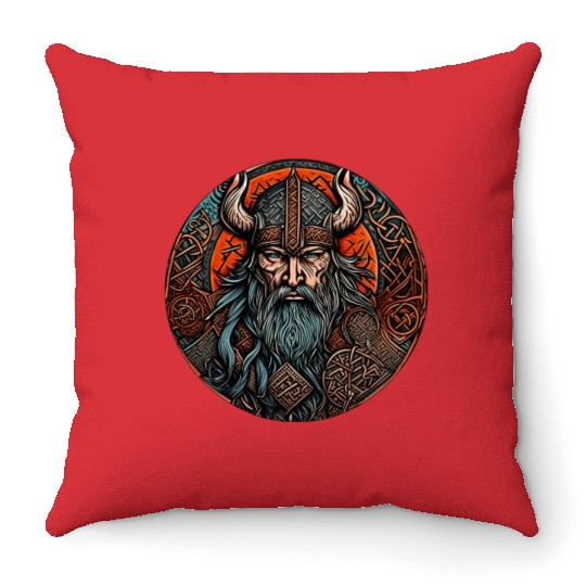 Viking / Odin / Thor / Celtic / Helmet / Nordic Throw Pillows