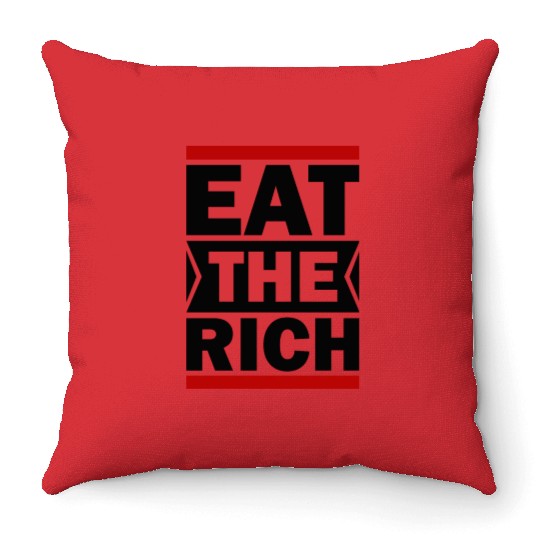 UAW President Shawn Fain Eat The Rich Throw Pillows