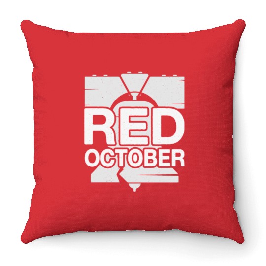 Vintage Take October Philadelphia Throw Pillows