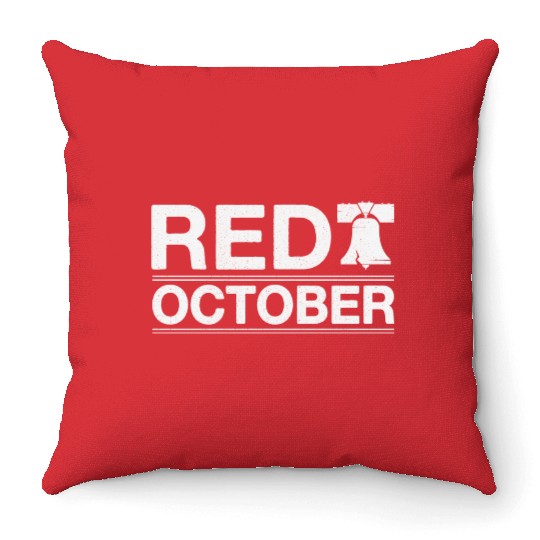 Philadelphia Red October Phillies Throw Pillows