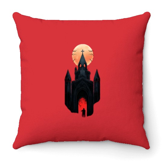 Midnight Citadel Throw Pillows