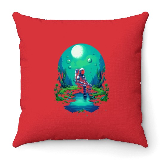 Astro Meditation Throw Pillows