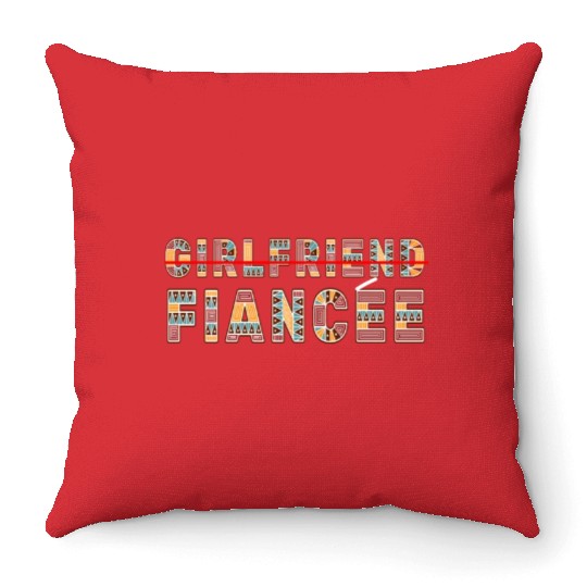 Girlfriend Fiancee Couple Engagement Engaged Throw Pillows