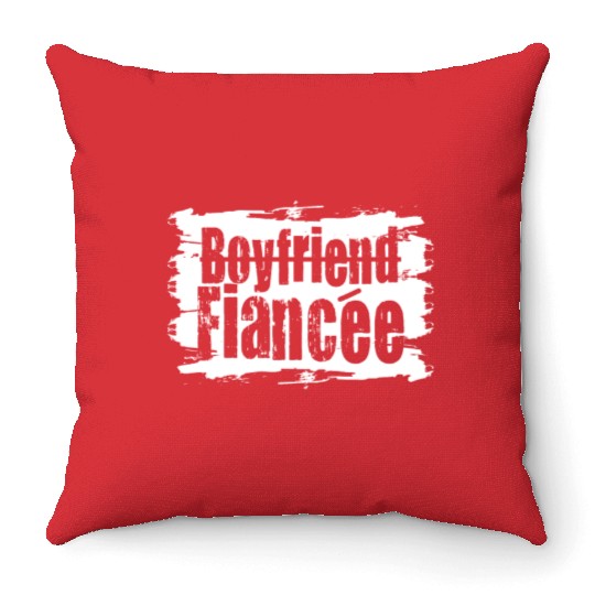 Couple Engagement Engaged Men Funny Fiancee Throw Pillows