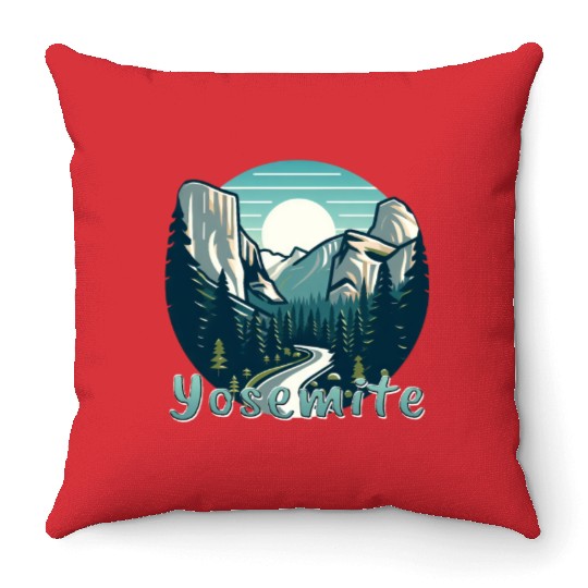 Yosemite National Park: The Beauty of Nature Throw Pillows