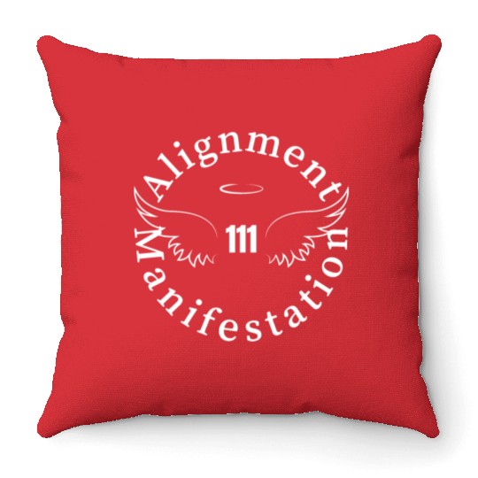 111 Angel Number Manifest Unisex Softstyle Throw Pillows