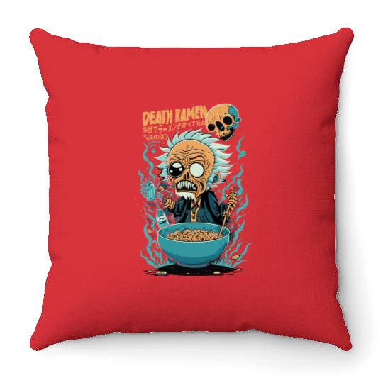 Death Ramen Throw Pillows