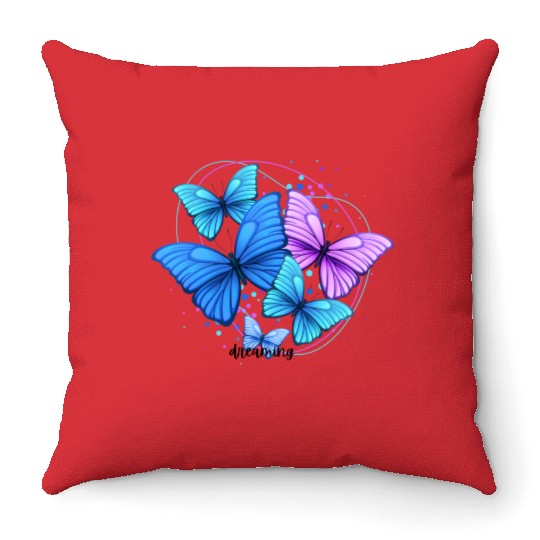 butterfly affect in your dream Throw Pillows