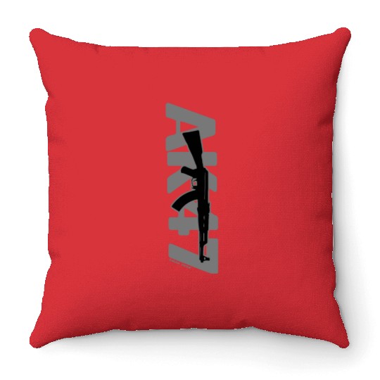 AK-47 Russian Assault Rifle Urban Wear Design Throw Pillows