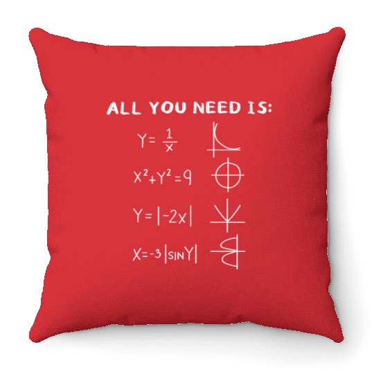 All You Need Is Love, Math Equation Throw Pillows