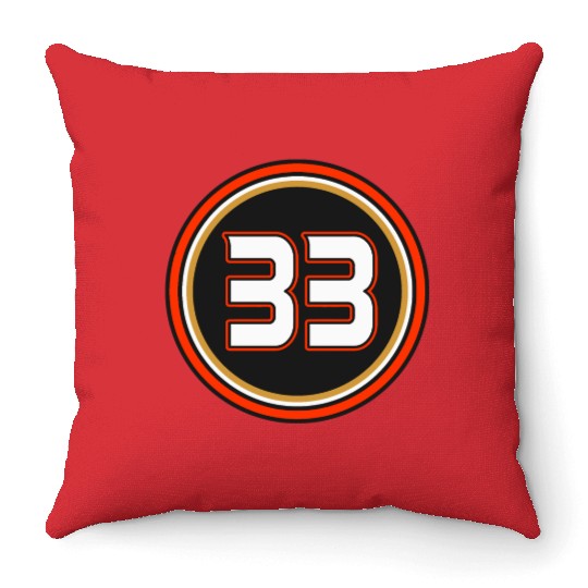 Jakob Silfverberg Number 33 Jersey Anaheim Ducks Throw Pillows