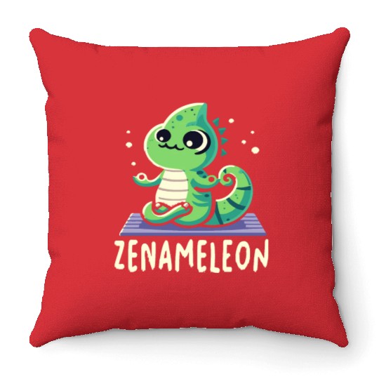 Chameleon Lover Throw Pillows