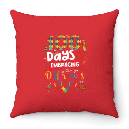 100 Days of Embracing Differences, SPED Teacher Throw Pillows