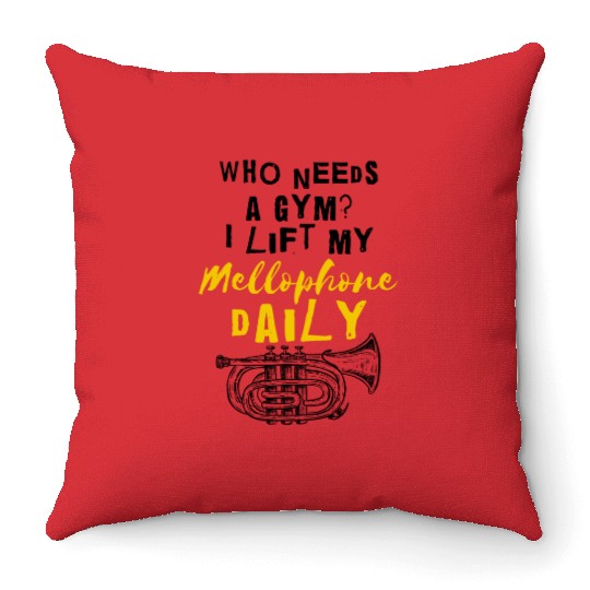 Mellophonist Musical Instrument Orchestra Throw Pillows