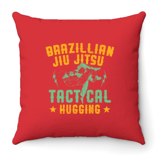 Brazilian Jiu Jitsu Trainer Martial Arts BJJ MMA Throw Pillows