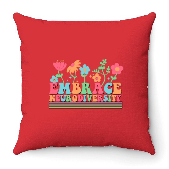 Embrace Neurodiversity Throw Pillows