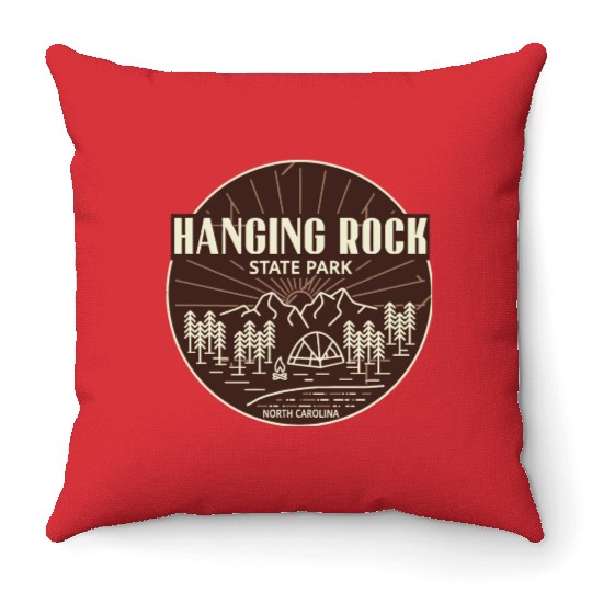 Hanging Rock State Park NC Sunrise Throw Pillows