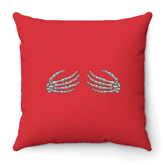 Halloween Skeleton Hands Throw Pillows