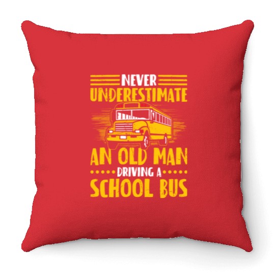 School Bus Driver Throw Pillows