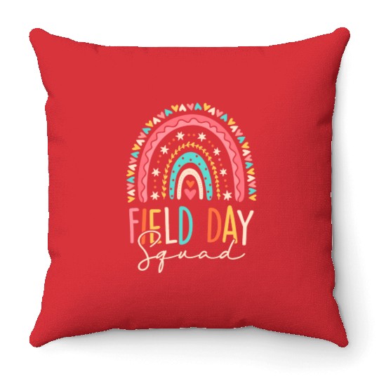 Field Day Squad Teacher Student Last Day Of School Throw Pillows