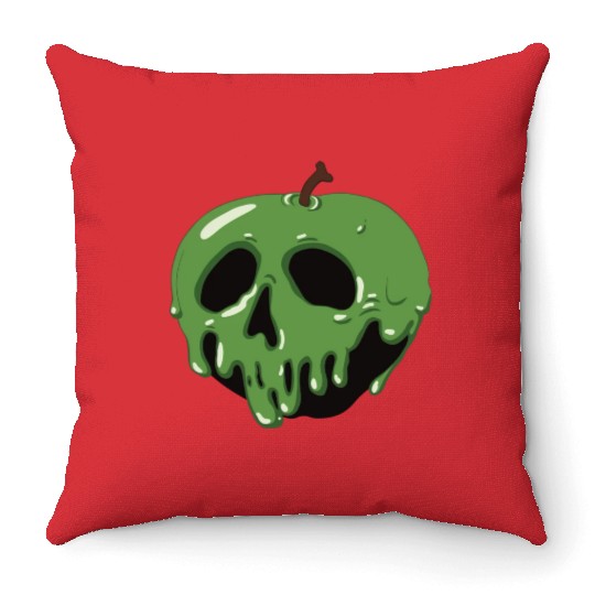 Poison Green Apple Throw Pillows
