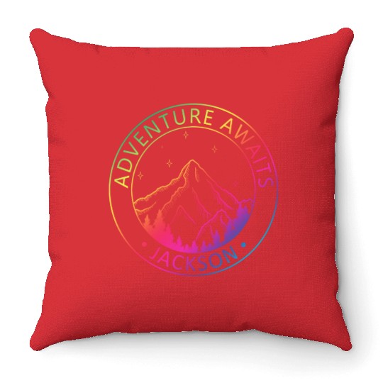 Jackson Jackson Hole Valley Wyoming Usa Adventure Throw Pillows