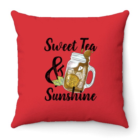 Sweet Tea And Sunshine Throw Pillows