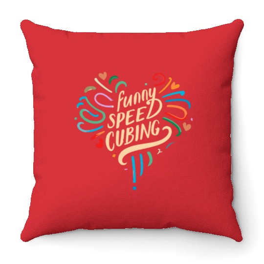 Funny Speed Cubing One Solution Math Lovers Throw Pillows
