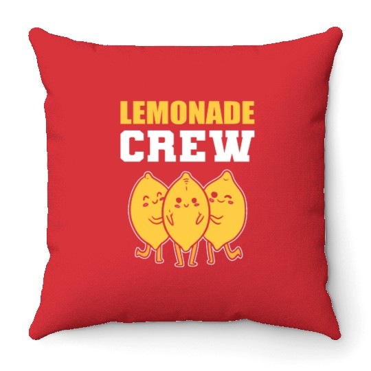 Lemonade Crew Fruits Lover Gift Throw Pillows