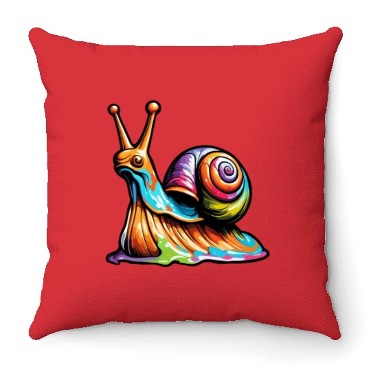 Snail / Animal / Slimy / Meadow / Grass / Pet Throw Pillows