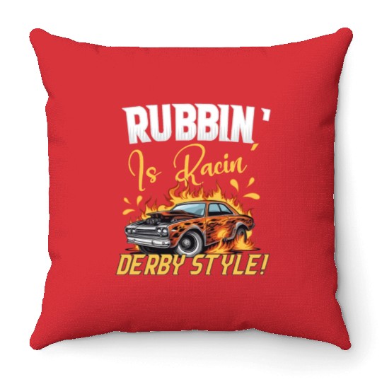 Demo Derby Demolition Derby Demolition Derby Lover Throw Pillows