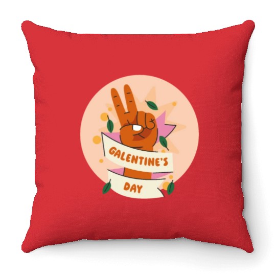 Be My Galentine. Galentine's Day Throw Pillows