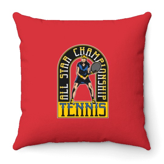 All Star Tenis Champions Throw Pillows