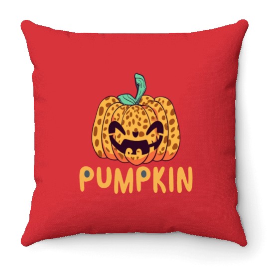 Giant Jack O' Lantern Face | Halloween Pumpkin Throw Pillows