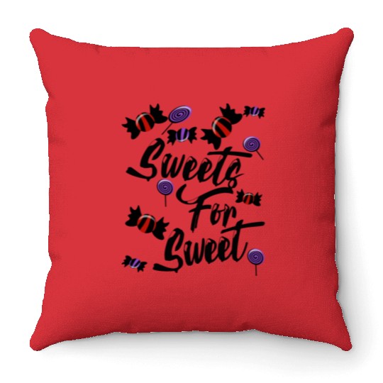 Halloween Sweets For Sweet Throw Pillows