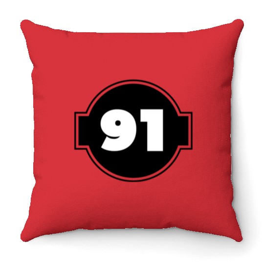 Congratulations Today 91 Years Old - Ninety-Nine Throw Pillows