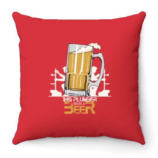 I LOVE BEER Throw Pillows