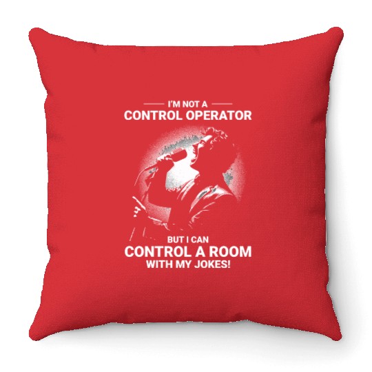 Ham Radio Operator Stand-Up Comedy Control Room Throw Pillows