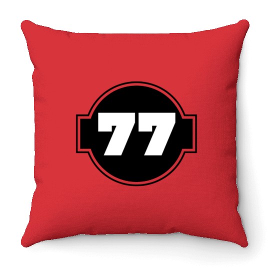 Congratulations 77 Years - Number Seventy-Seven Throw Pillows