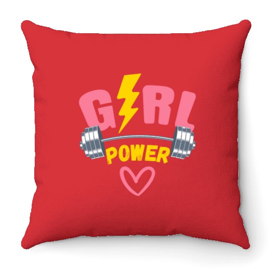 Pink Lightning Modern Power Women s Power Throw Pillows