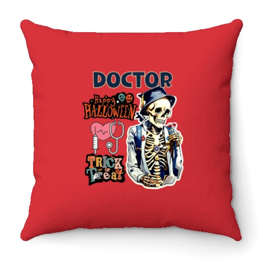 "Spooky Medical Greetings" Throw Pillows