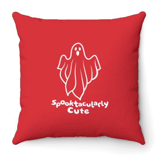Spooktacularly Cute Halloween Ghost Throw Pillows